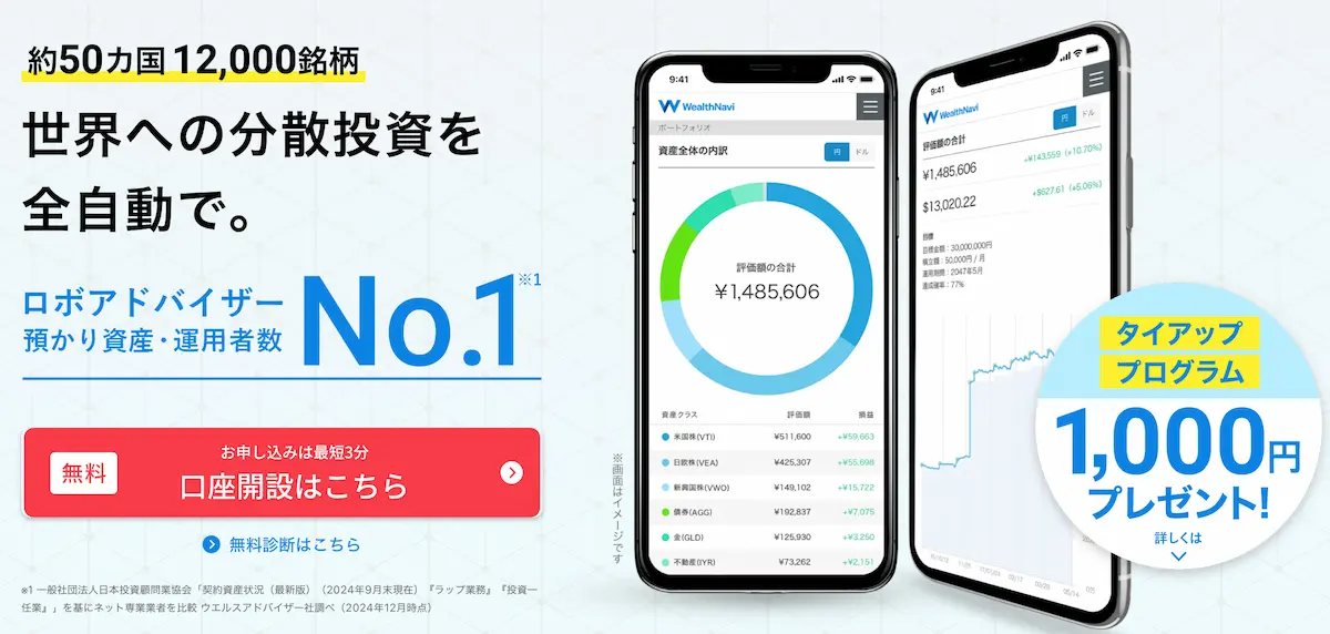 ウェルスナビ　タイアップ窓口のメインビジュアル
